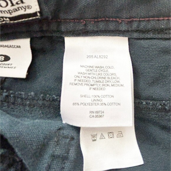 Columbia Carpenter Pants Womens 8P 8 Petite Dark Blue/Gray Canvas - Picture 7 of 8